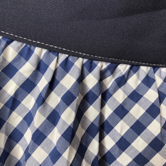 IMPERIAL pleated navy white checkered skirt EUC - Picture 4 of 12